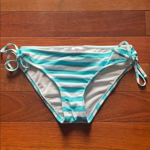 striped bikini bottoms (teal/white)